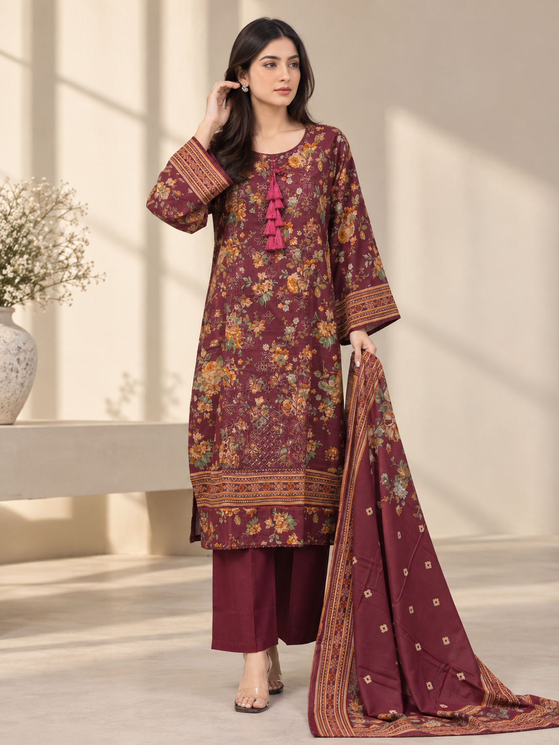 Shehnaz maroon