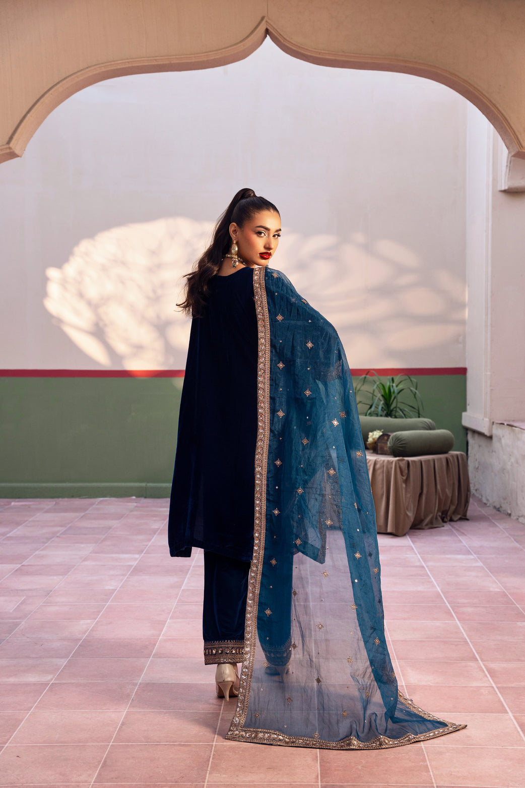 Vareen Teal Velvet
