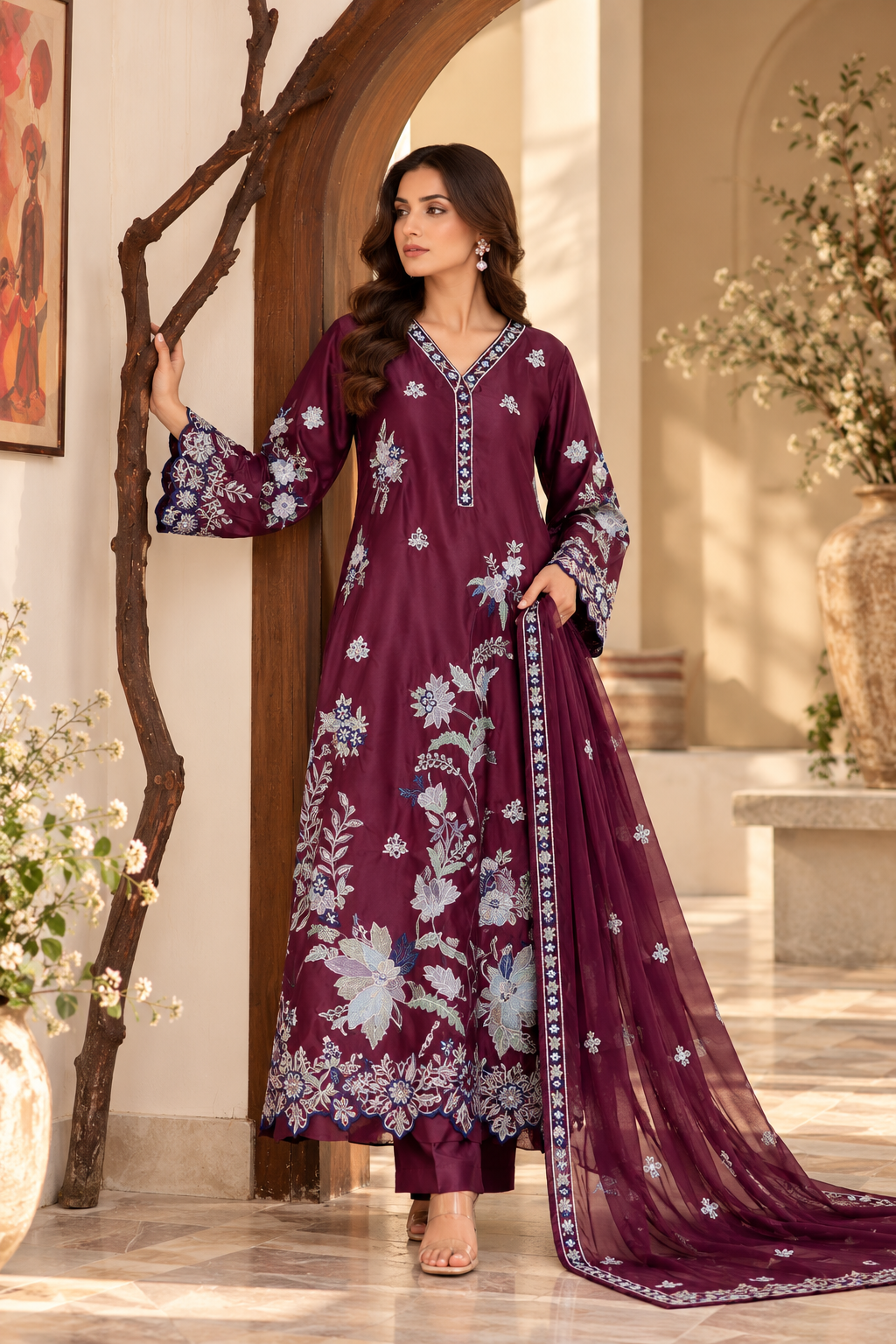 Anaya Burgundy