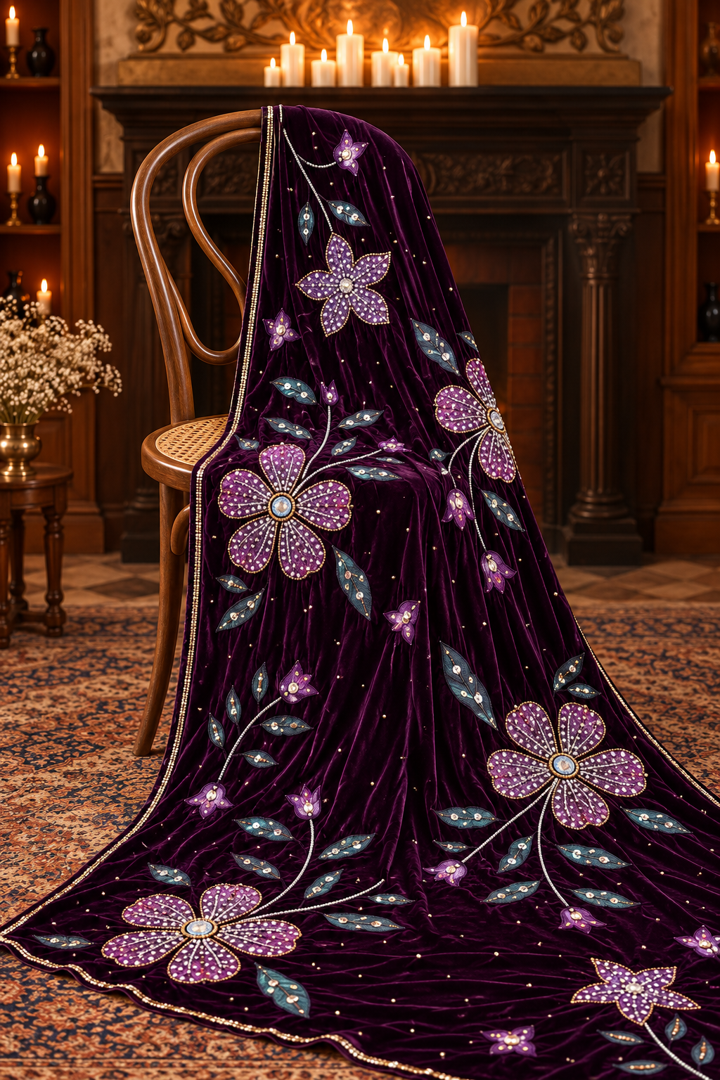 Aleira Plum Shawl