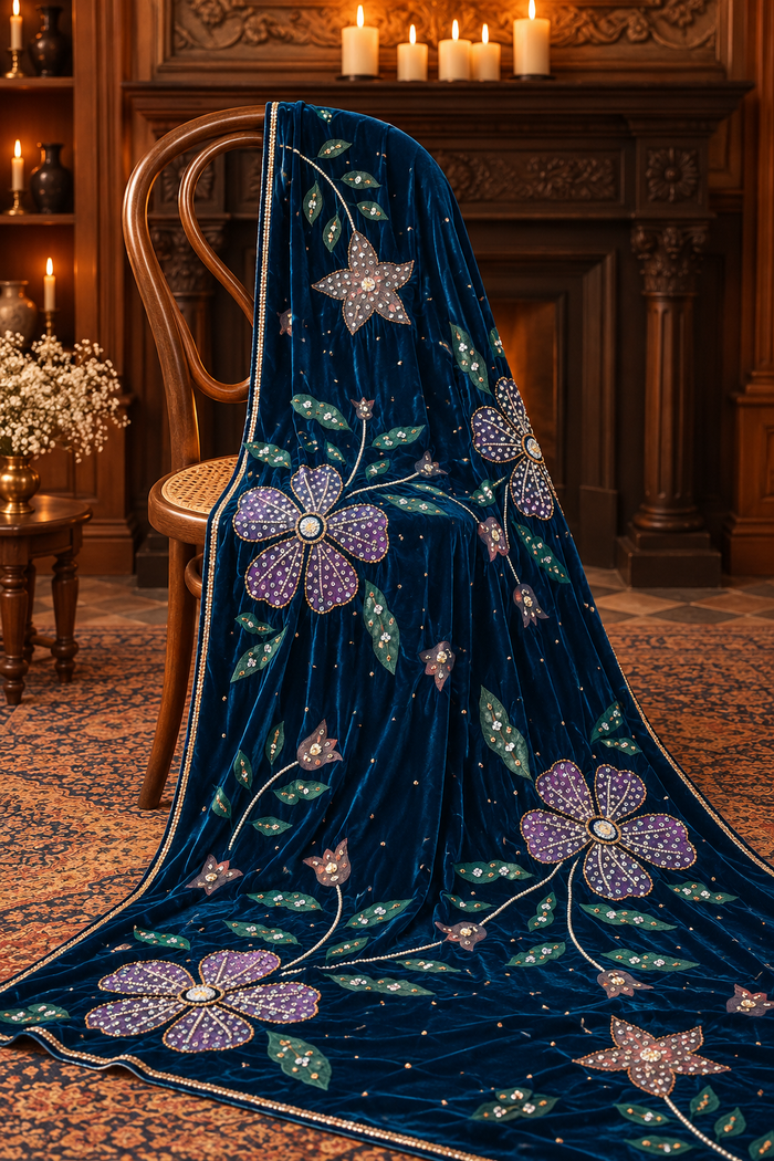 Aleira Teal Shawl