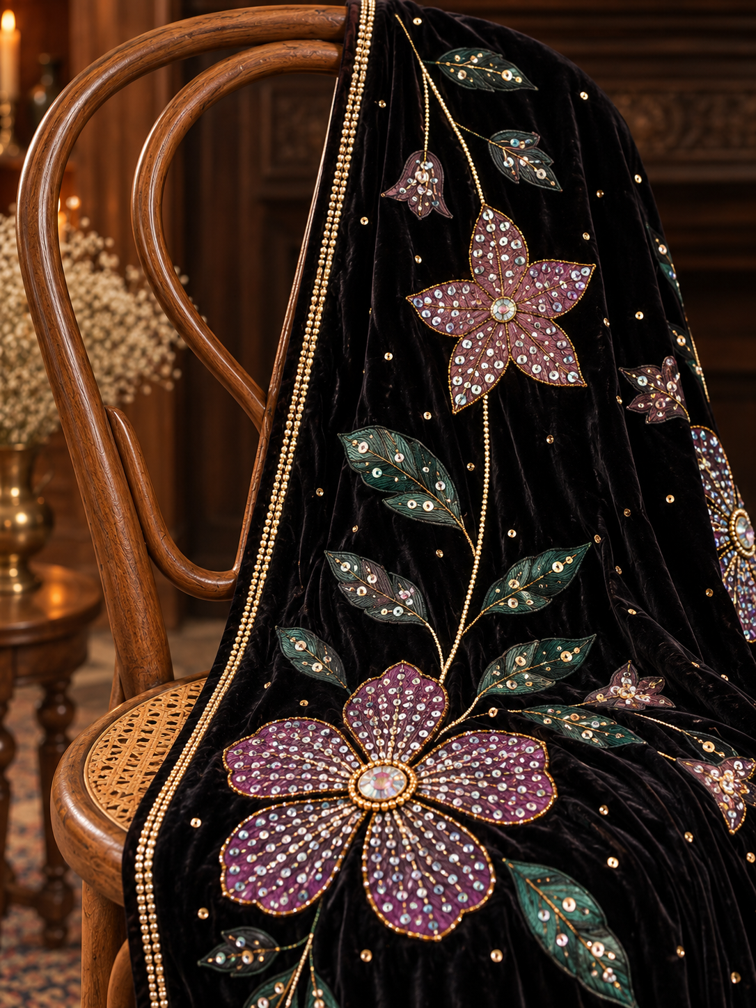 Aleira Black Shawl