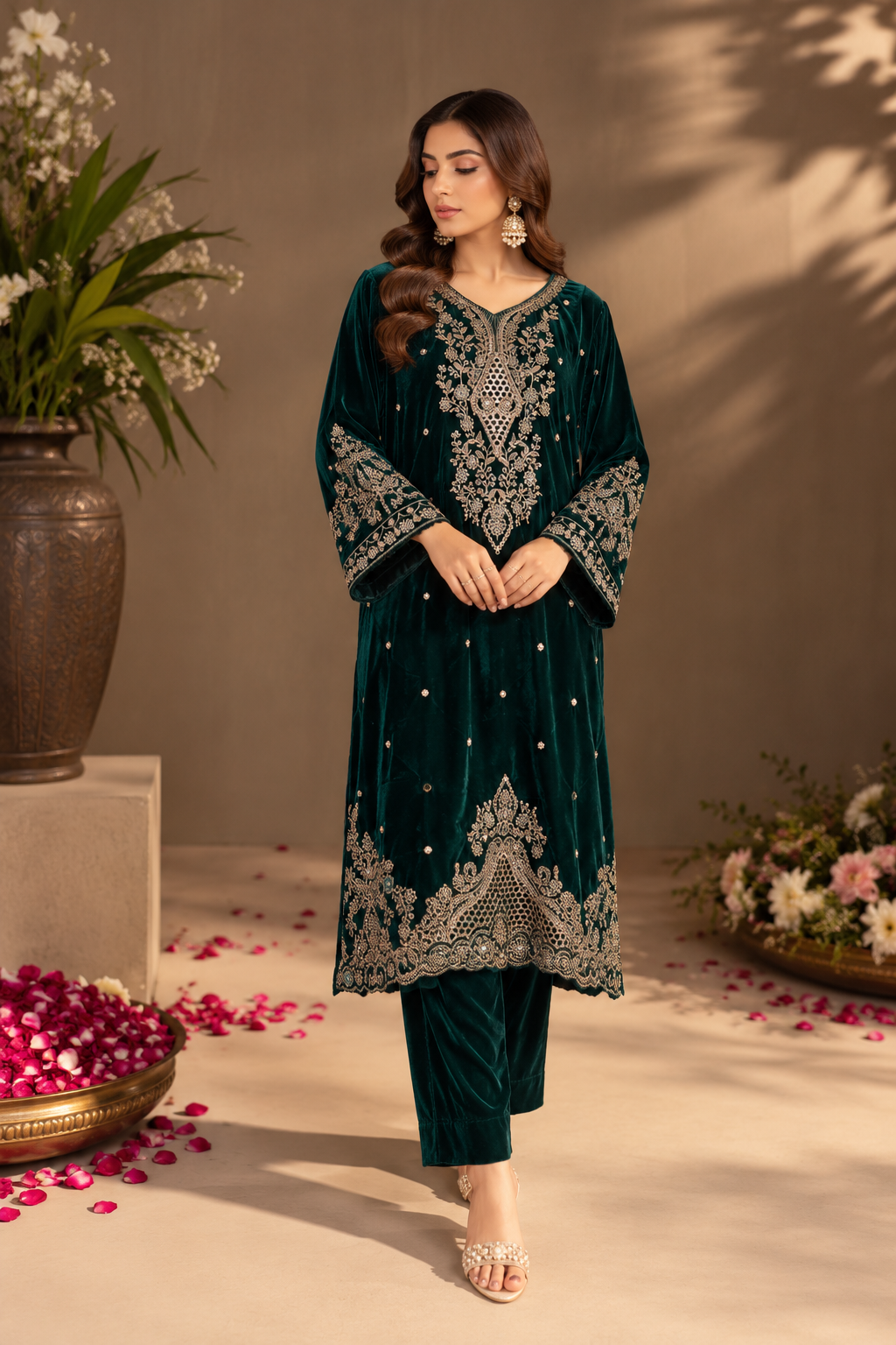 Mehrang Green Velvet