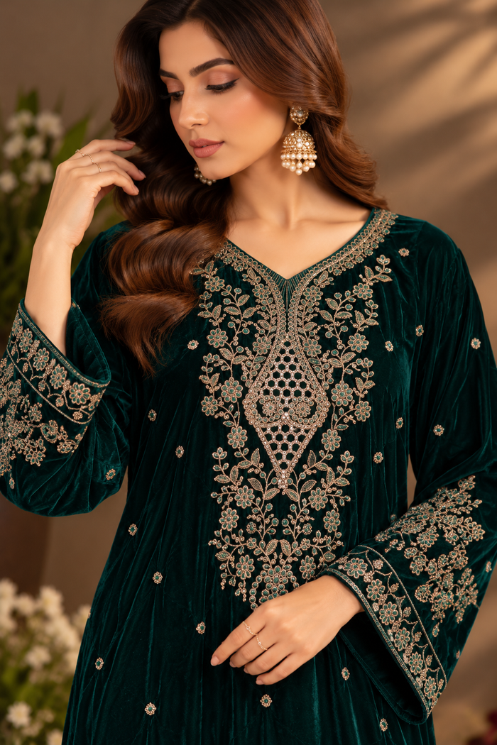 Mehrang Green Velvet