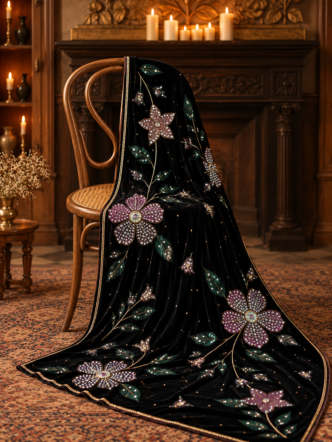Aleira Black Shawl