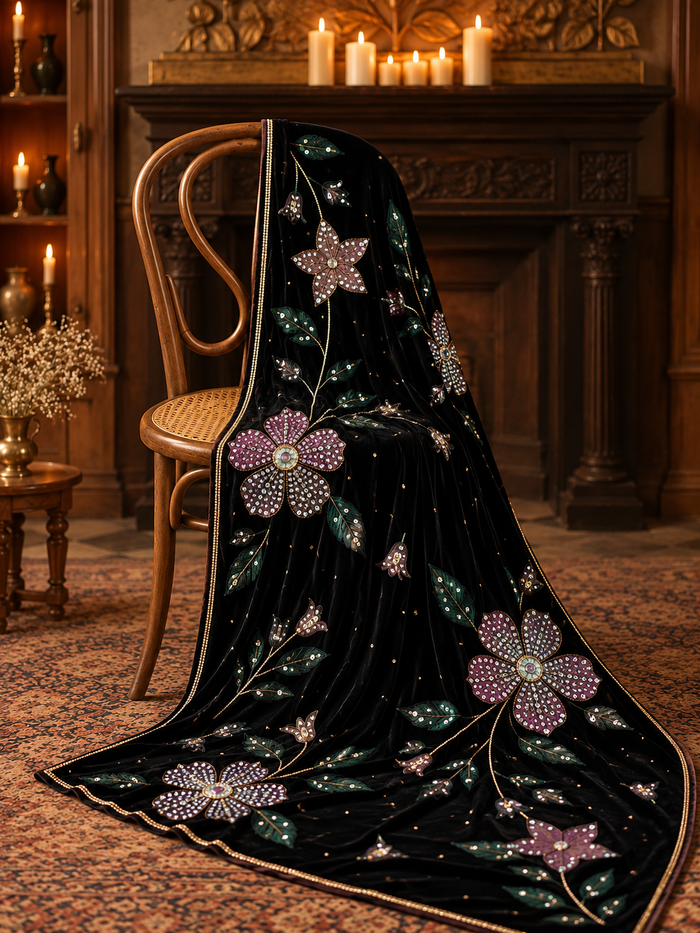 Aleira Black Shawl