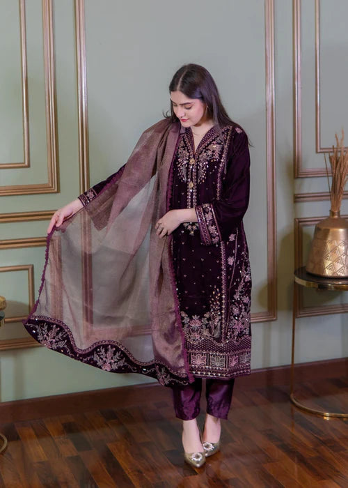 Roshana Plum Velvetine