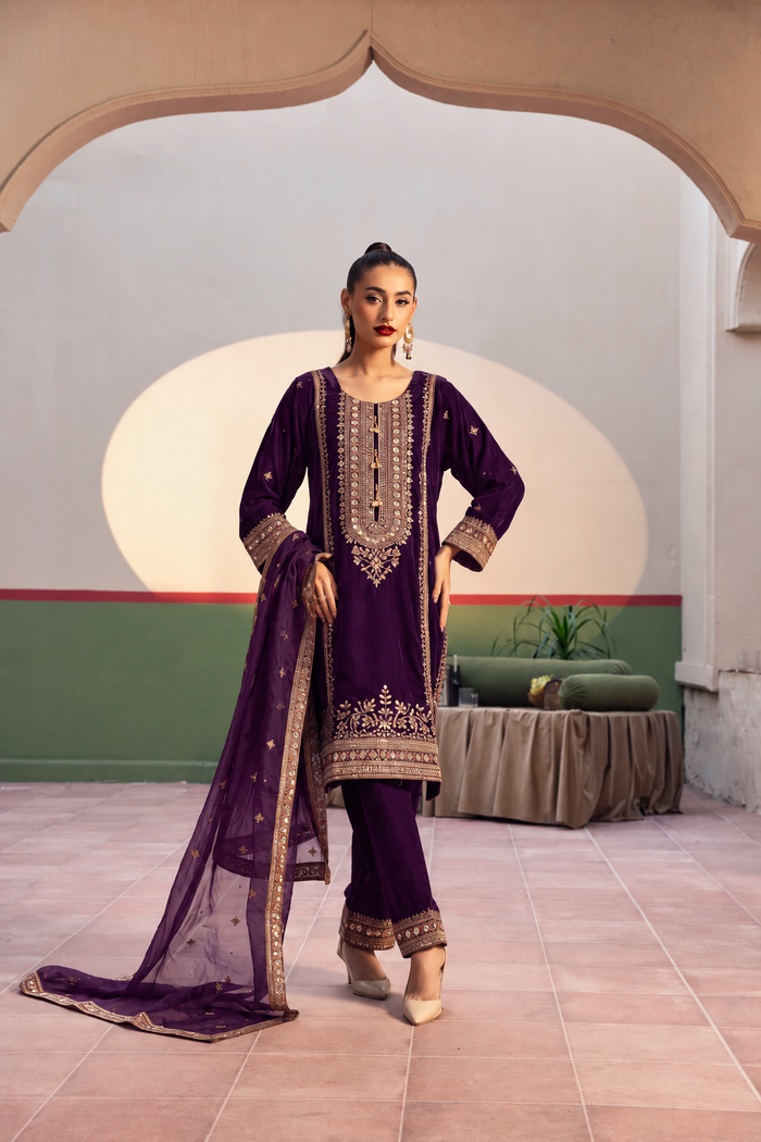 Vareen Plum Velvet