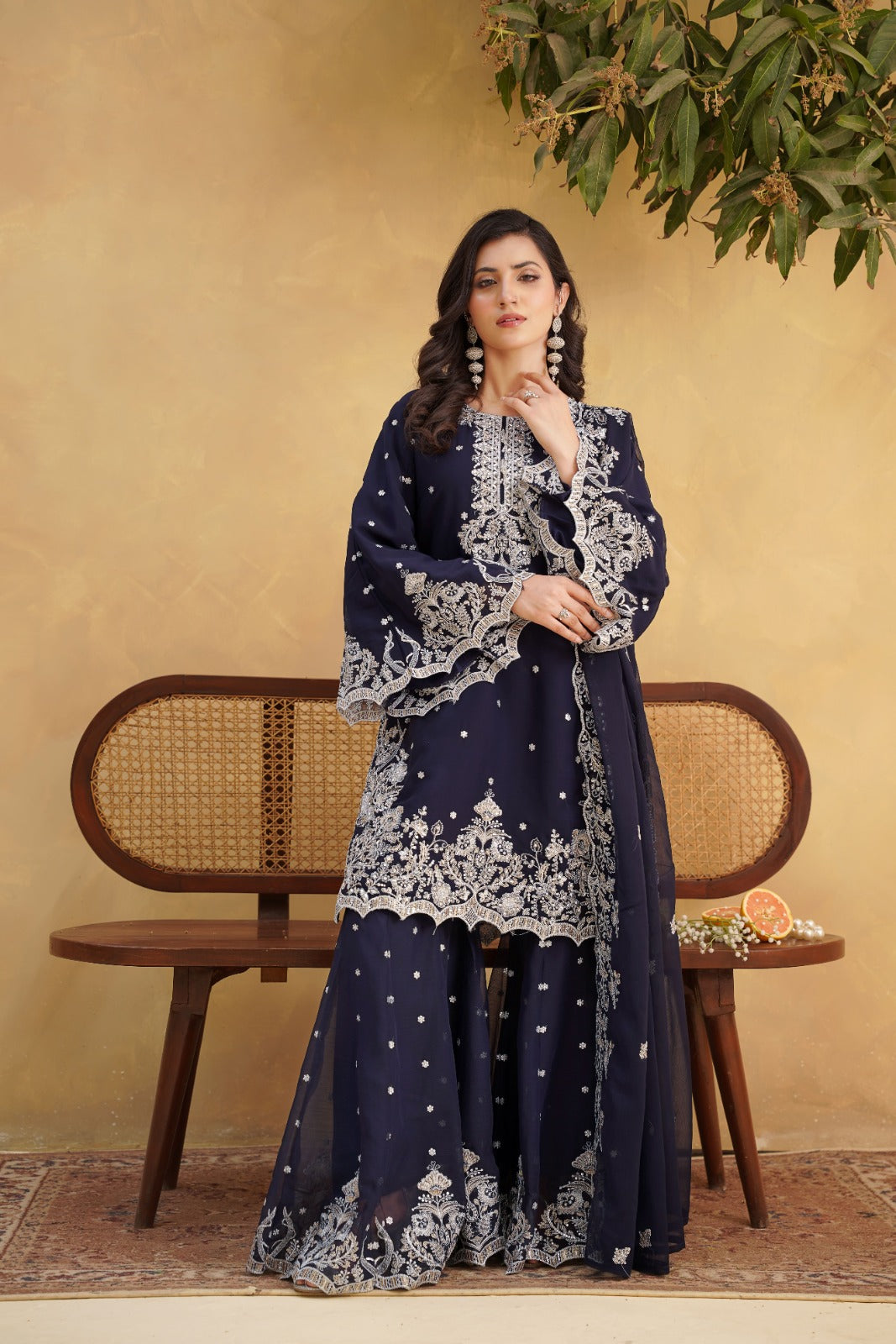 Mahpara Navy Blue
