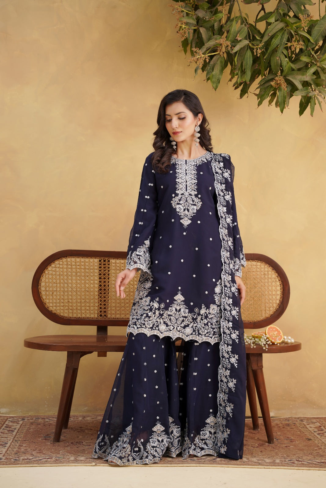 Mahpara Navy Blue