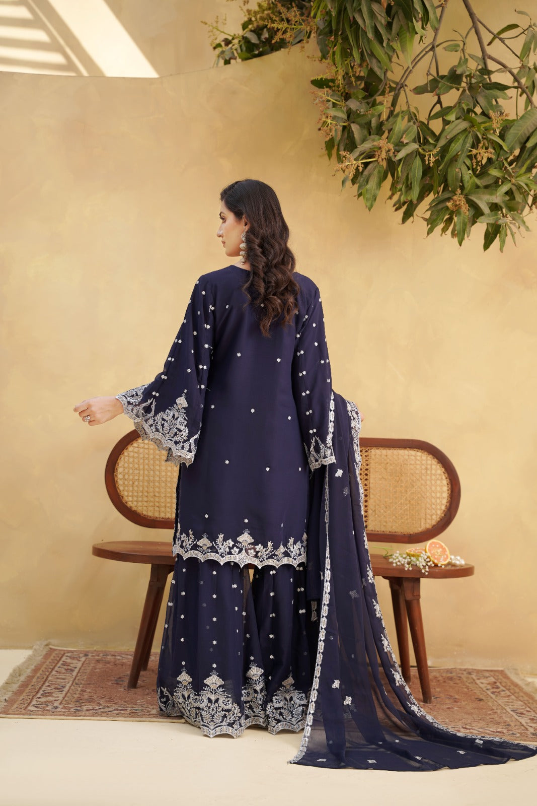 Mahpara Navy Blue