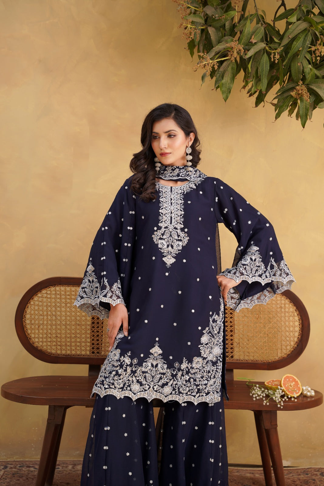 Mahpara Navy Blue