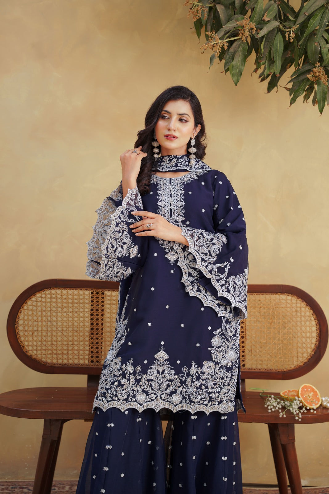 Mahpara Navy Blue