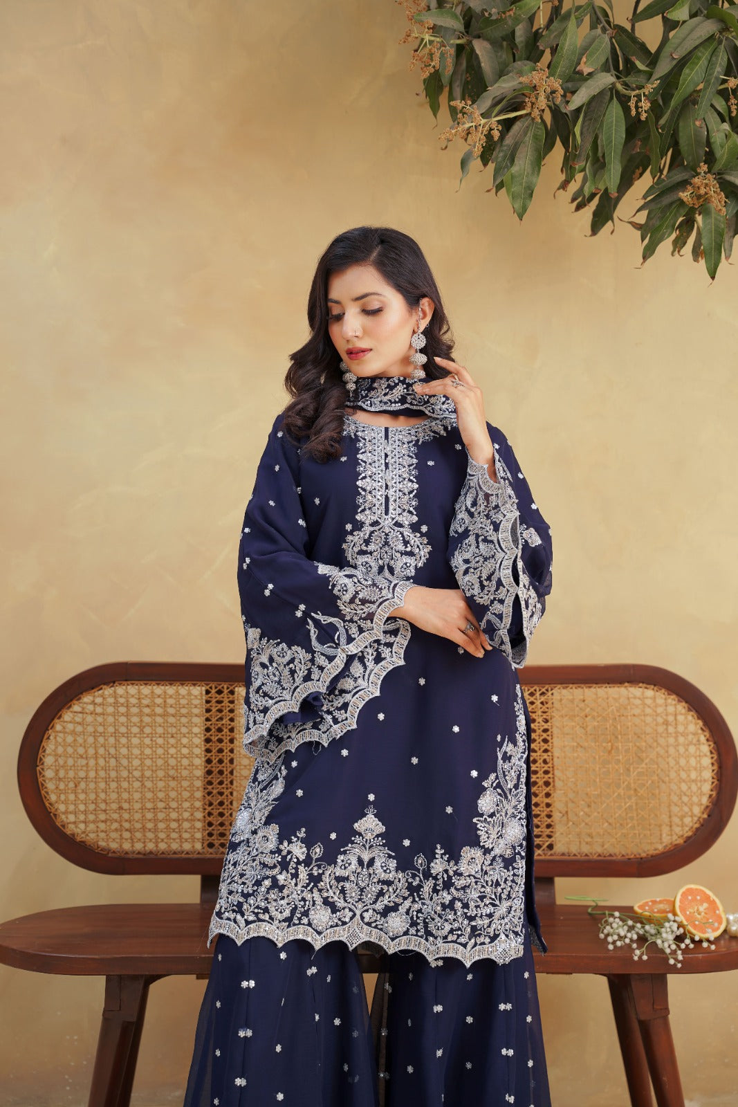 Mahpara Navy Blue
