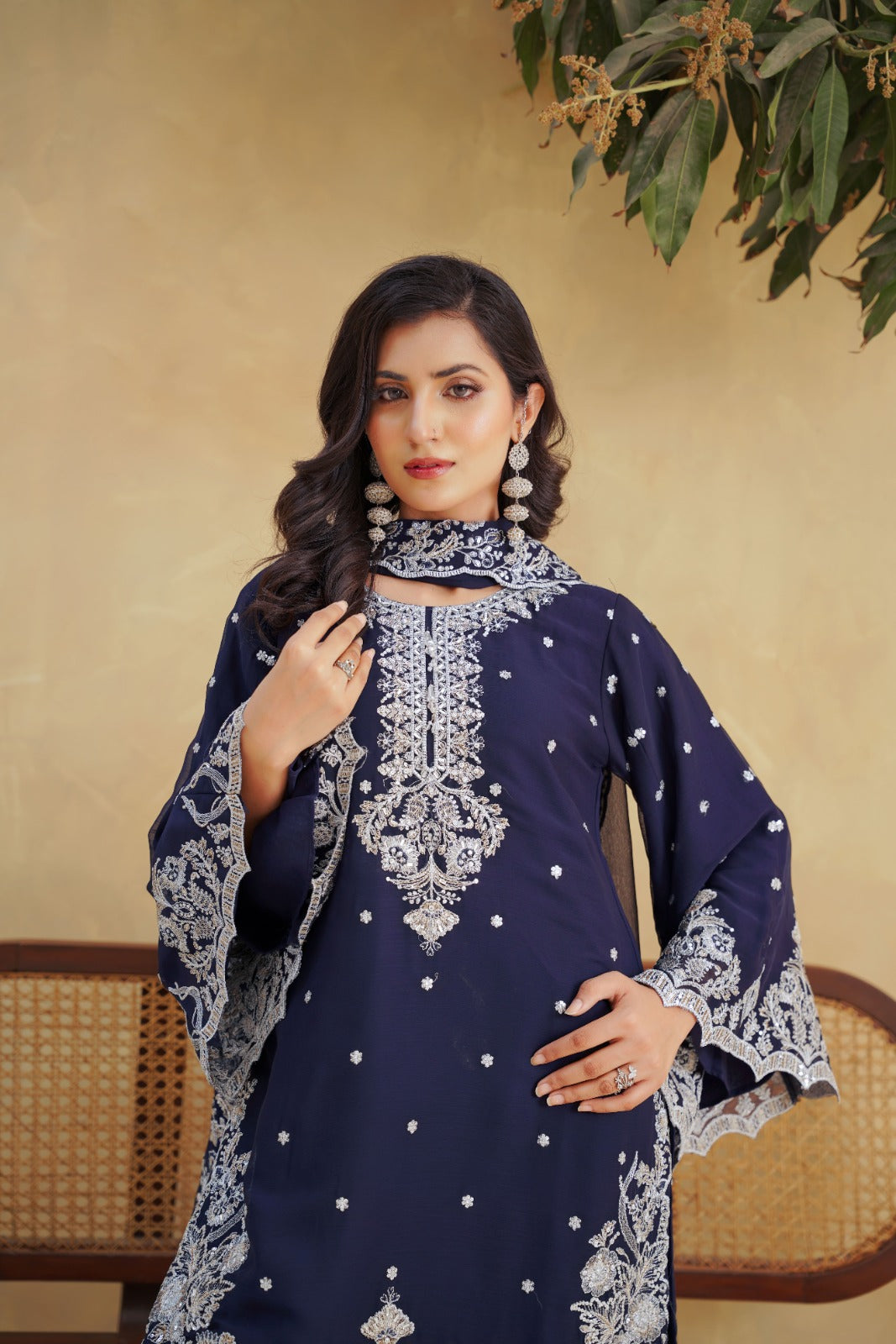 Mahpara Navy Blue