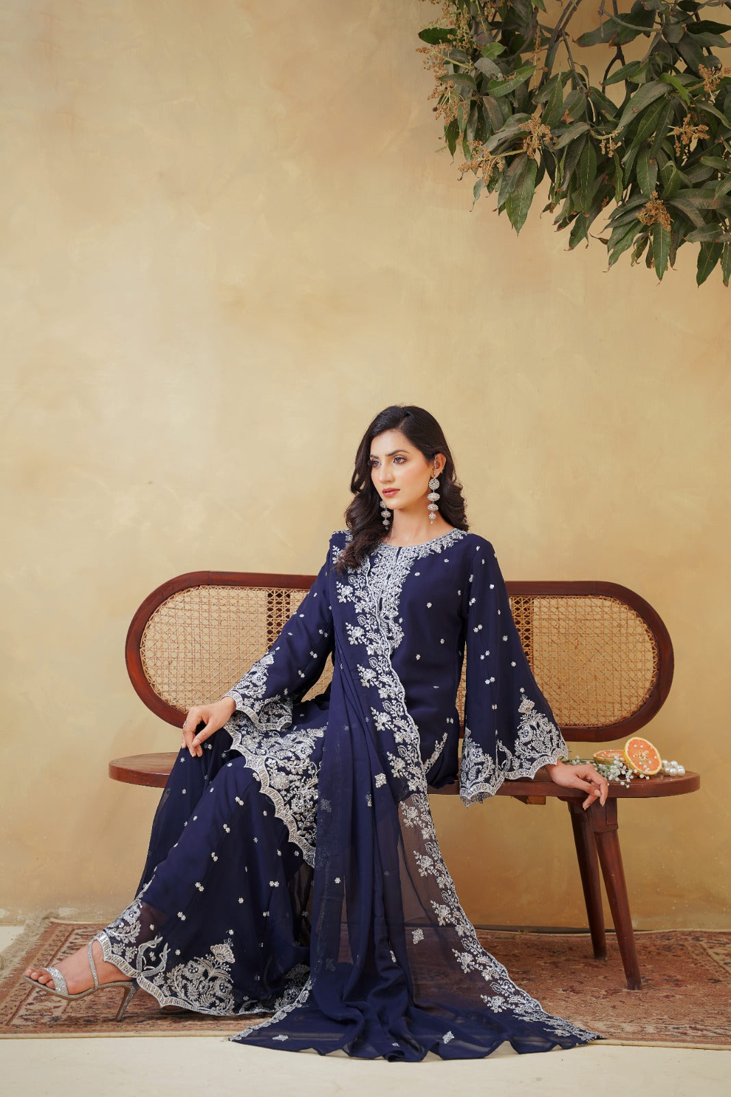 Mahpara Navy Blue