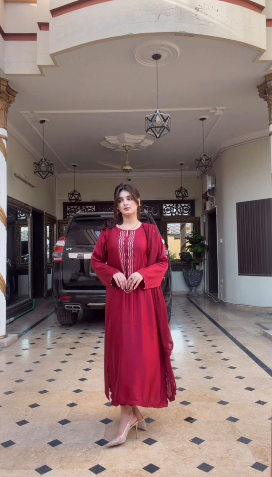 Hania Silken Maroon